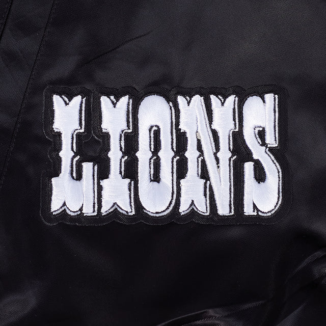 NFL DETROIT LIONS DETROIT LIONS BEST OF M RIB SATIN JACKET FDL6411036-BLK