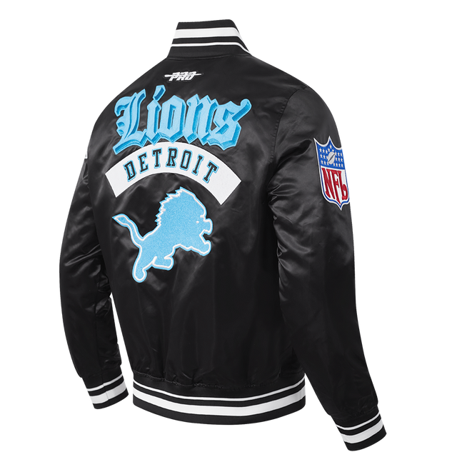 NFL DETROIT LIONS DETROIT LIONS BEST OF M RIB SATIN JACKET FDL6411036-BLK