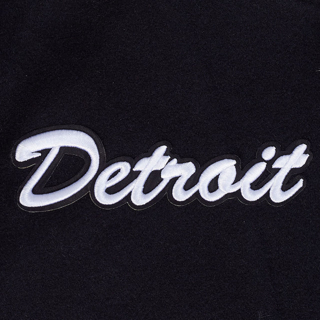 NFL DETROIT LIONS TEAM BADGE MEN'S RIB WOOL VARSITY JACKET FDL6411051-BGY