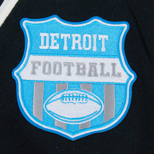 DETROIT LIONS LETTERMAN M RIB WOOL VARSITY JACKET FDL6411597-BLW