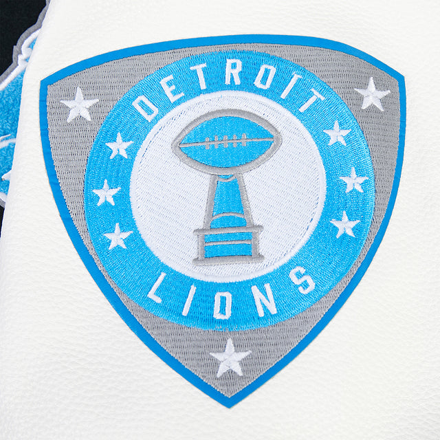 DETROIT LIONS LETTERMAN M RIB WOOL VARSITY JACKET FDL6411597-BLW