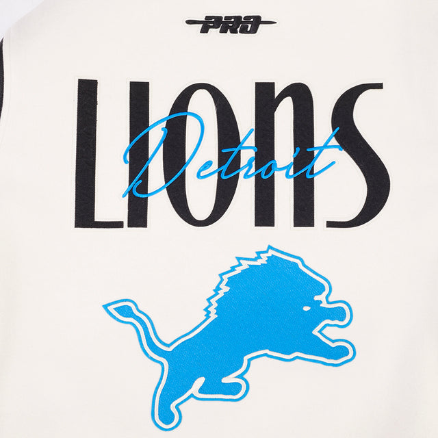 DETROIT LIONS ORIGINAL PLAYERS M RIB WOOL VARSITY JACKET FDL6411830-EBK
