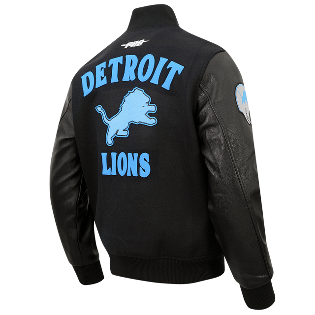 DETROIT LIONS FIRST TEAM M WOOL VARSITY JACKET FDL6411839-JBK