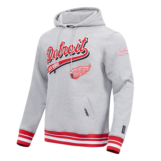 DETROIT RED WINGS SCRIPT TAIL RIB FLC PO HOODIE HDR567489-HRD