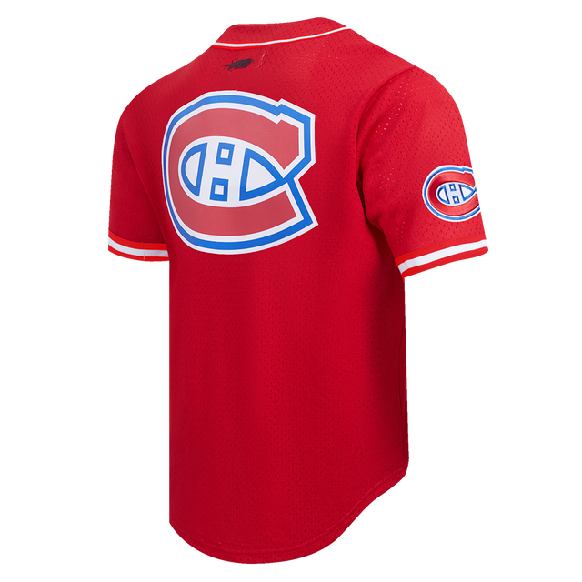 MONTREAL CANADIENS CLASSIC MESH BUTTON DOWN SHIRT HMC166904-RED