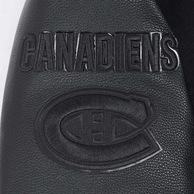 MONTREAL CANADIENS TRIPLE BLACK M WOOL VARSITY JACKET HMC667383-3BK