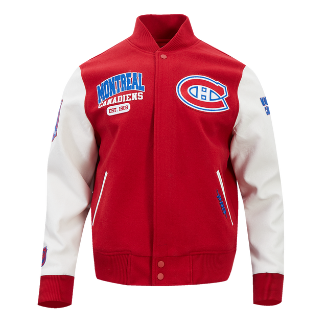 NHL MONTRÉAL CANADIENS CITY ARCH MEN'S WOOL VARSITY JACKET HMC667922-RDW