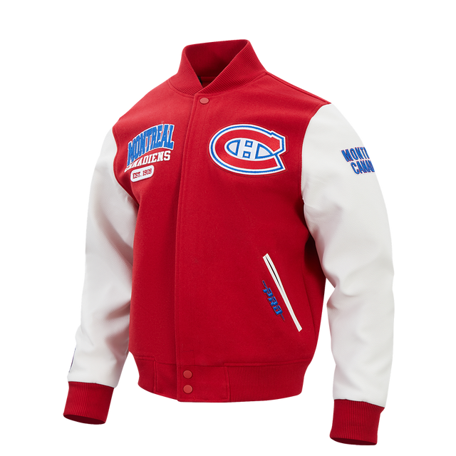 NHL MONTRÉAL CANADIENS CITY ARCH MEN'S WOOL VARSITY JACKET HMC667922-RDW