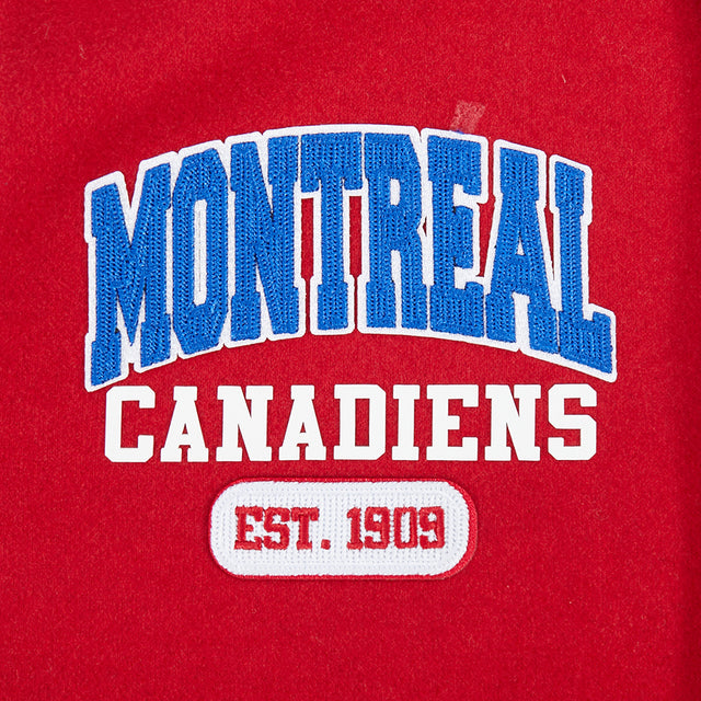 NHL MONTRÉAL CANADIENS CITY ARCH MEN'S WOOL VARSITY JACKET HMC667922-RDW