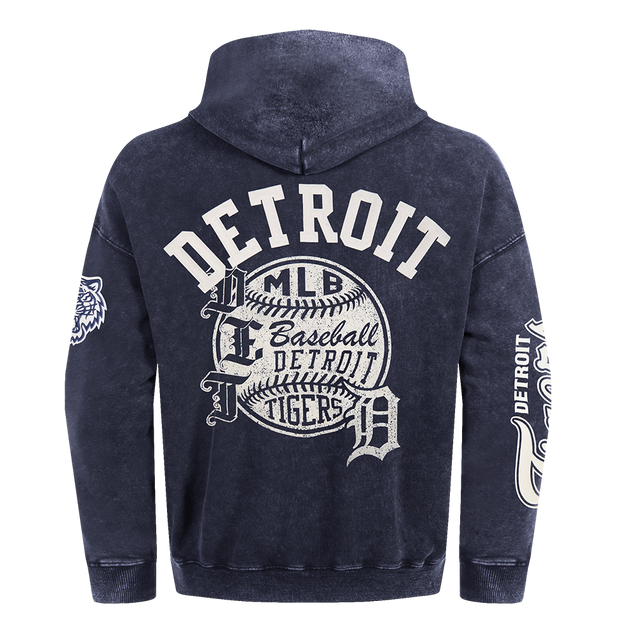 DETROIT TIGERS STREET TEAM M ENZYME WASH DS FT PO HOODIE LDT5315570-WMD