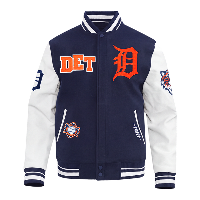 DETROIT TIGERS LETTERMAN M RIB WOOL VARSITY JACKET LDT6315760-MNW