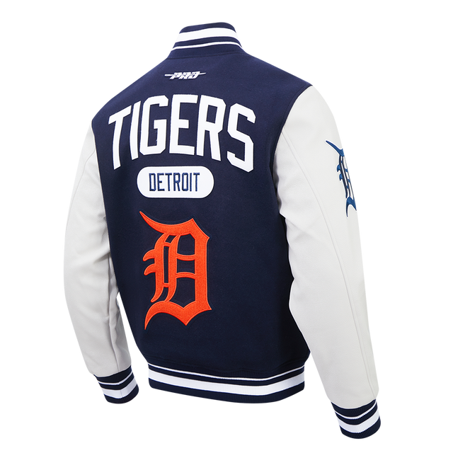 DETROIT TIGERS LETTERMAN M RIB WOOL VARSITY JACKET LDT6315760-MNW