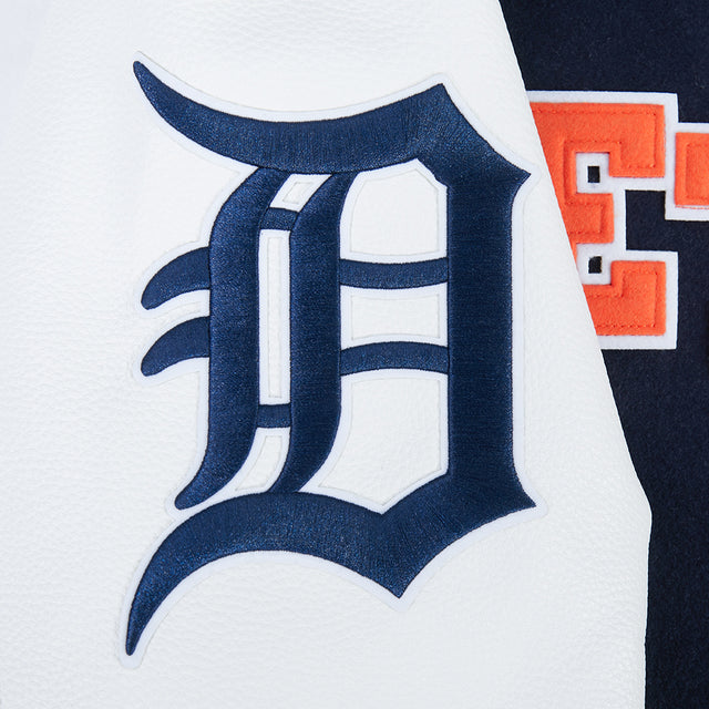 DETROIT TIGERS LETTERMAN M RIB WOOL VARSITY JACKET LDT6315760-MNW