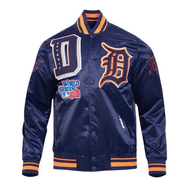 DETROIT TIGERS MASH UP RIB SATIN JACKET LDT633397-MOM