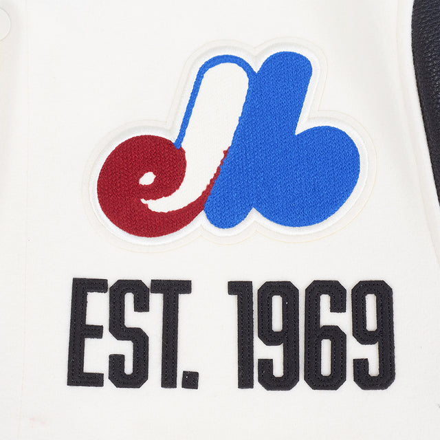 MONTREAL EXPOS MODERN ORIGINALS M RIB WOOL VARSITY JACKET LME6314211-EBK