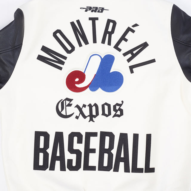 MONTREAL EXPOS MODERN ORIGINALS M RIB WOOL VARSITY JACKET LME6314211-EBK