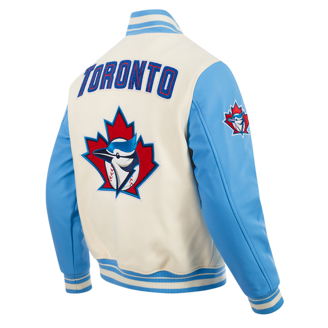 MLB TORONTO BLUE JAYS RETRO CLASSIC MEN'S RIB WOOL VARSITY JACKET LTJ6314382-EUN