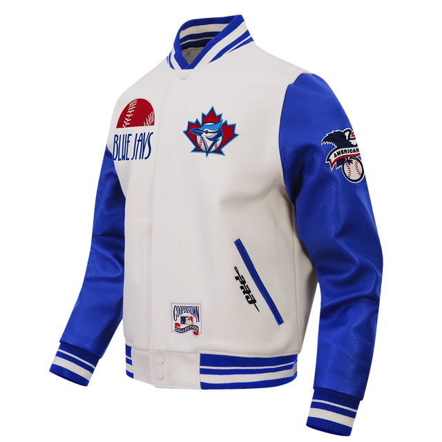 TORONTO BLUE JAYS ORIGINAL PLAYERS M RIB WOOL VARSITY JACKET LTJ6315609-ERB