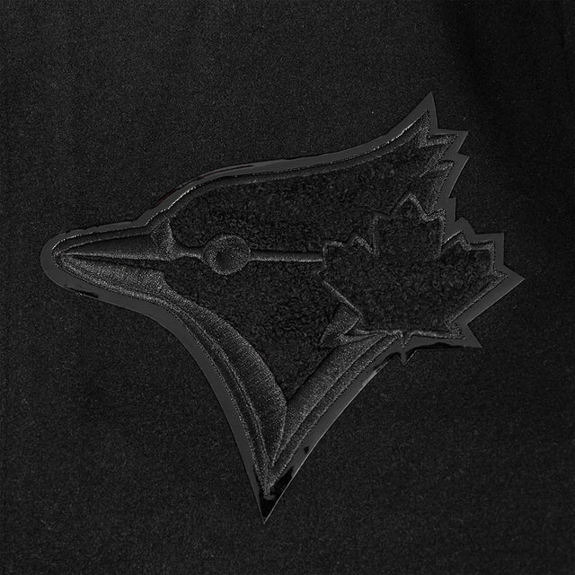 MLB TORONTO BLUE JAYS TORONTO BLUE JAYS TRIPLE BLACK WOOL VARSITY JACKET LTJ633953-3BK